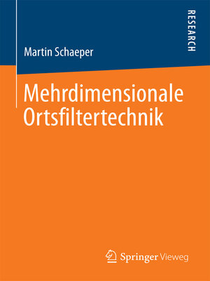 cover image of Mehrdimensionale Ortsfiltertechnik